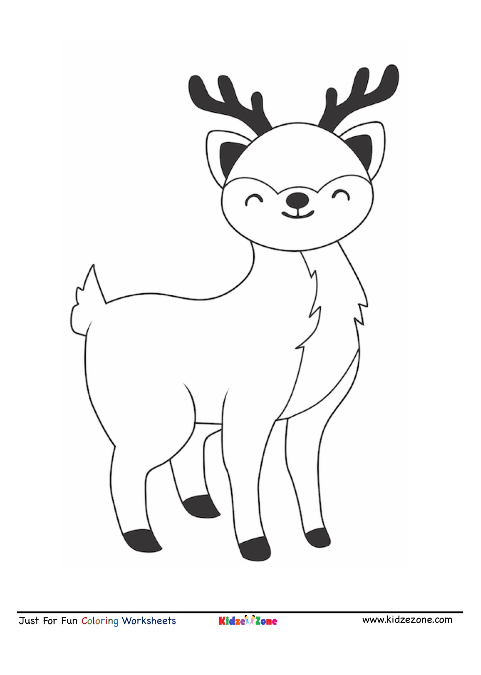 Reindeer coloring sheet