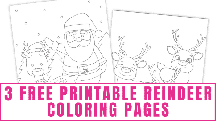 Free printable reindeer coloring pages