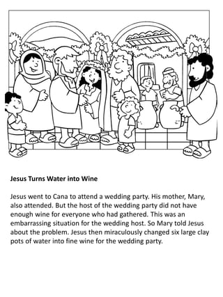 The miracles of jesus coloring book pdf