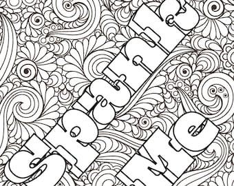 Page adults only dirty phrases colouring book