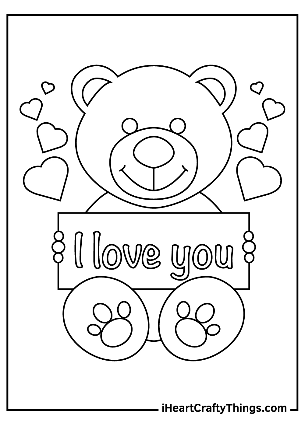 I love you coloring pages free printables