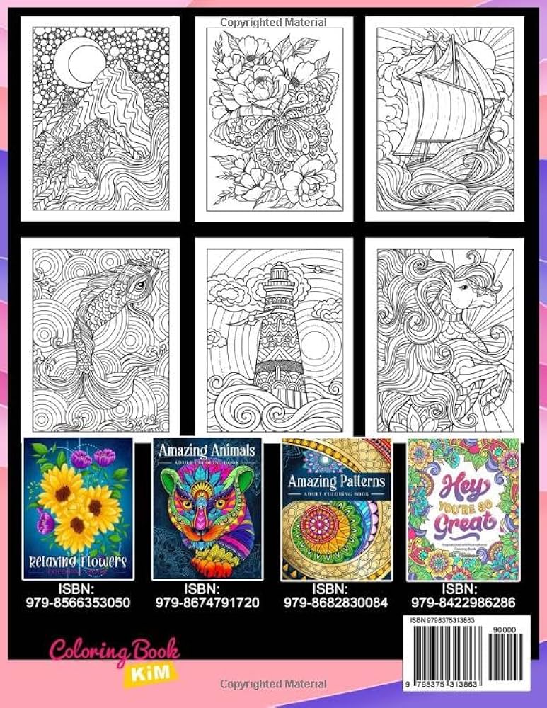 A world of stress relieving patterns adult coloring book mindfulness relaxation and anxiety relief coloring pages mansamer kim kim coloring book books