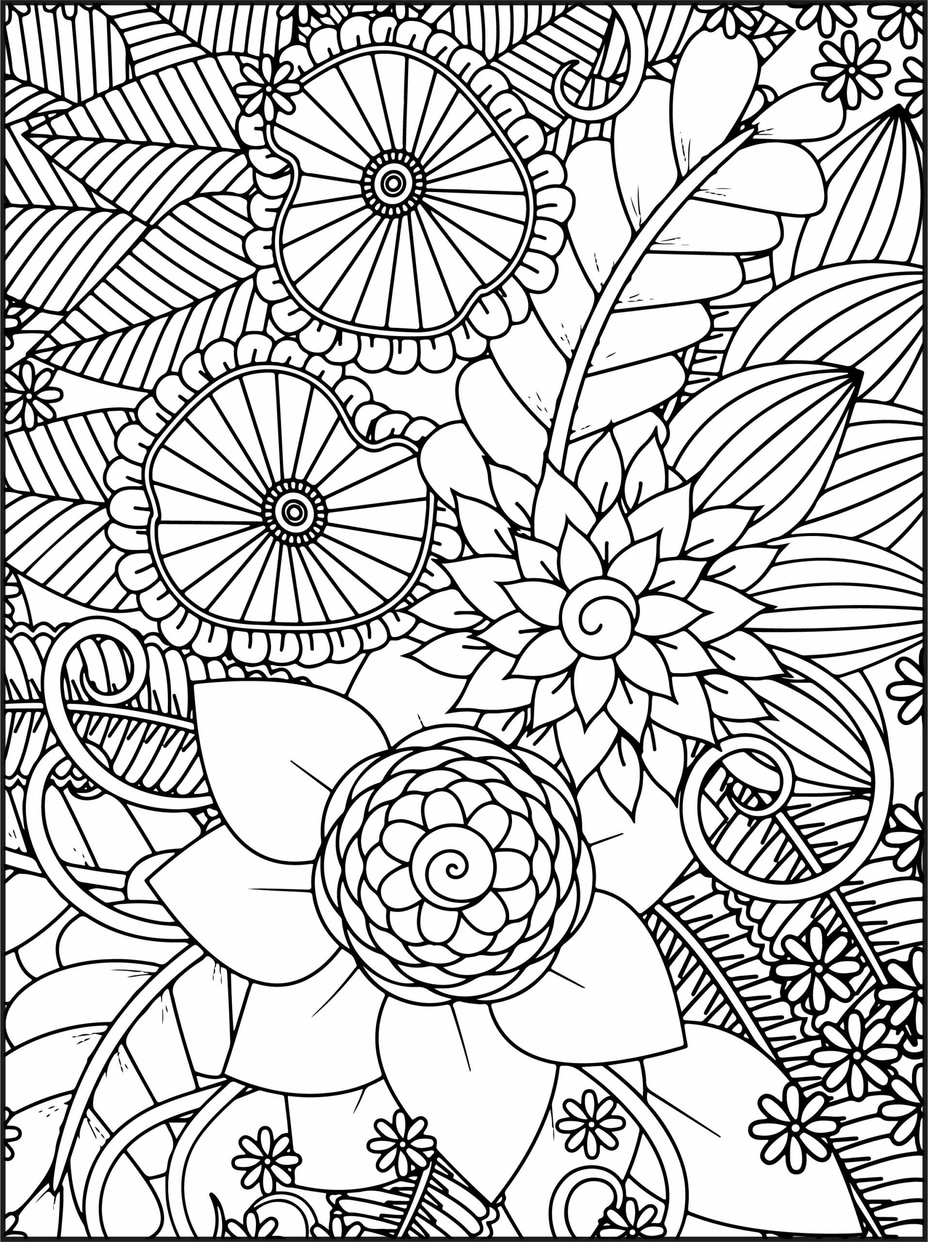 Ðððº blooming relaxation floral coloring pages for adults ðð