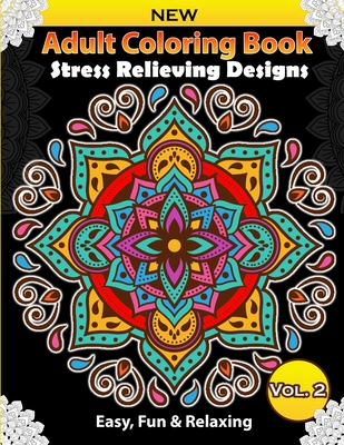 Adult coloring book stress releiving designs a mandalas coloring book for beginners fun easy relaxing coloring pages for adults teens paperback murder by the book