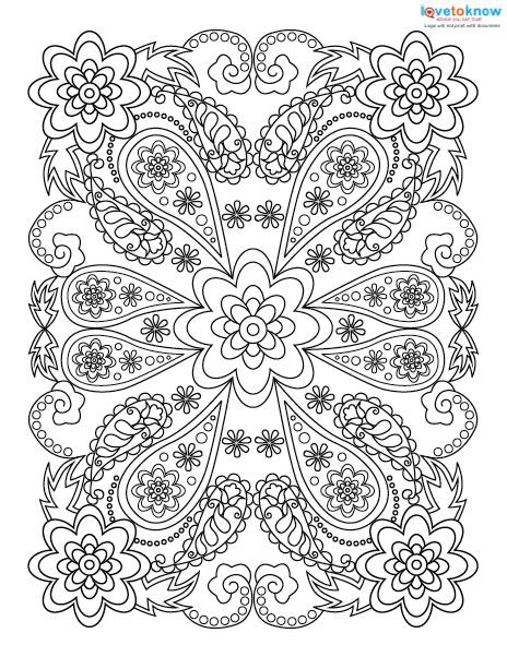 Adult coloring pages for stress relief lovetoknow health wellness