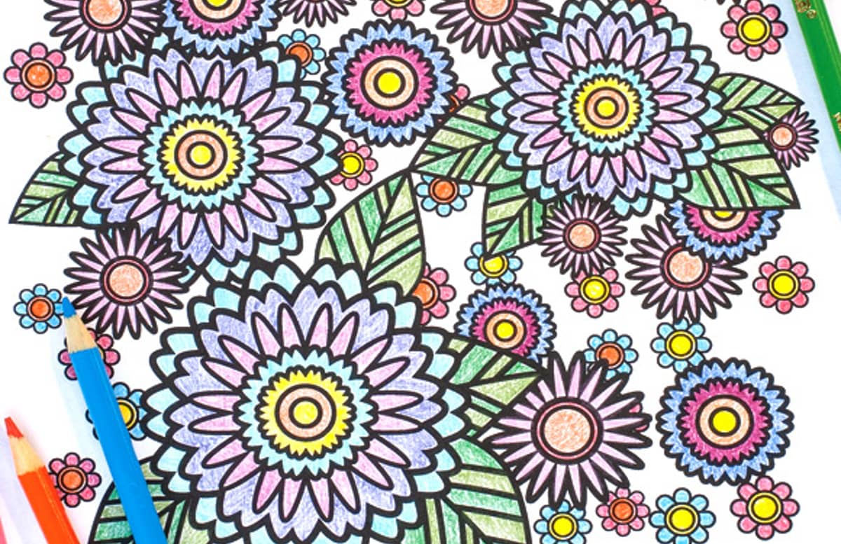 Stress relief coloring pages â