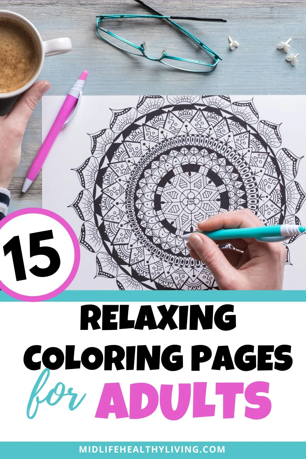 Stress relief coloring pages for adults