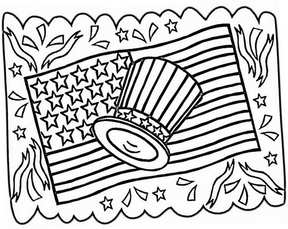 Independence day fourth of july coloring pages for kids