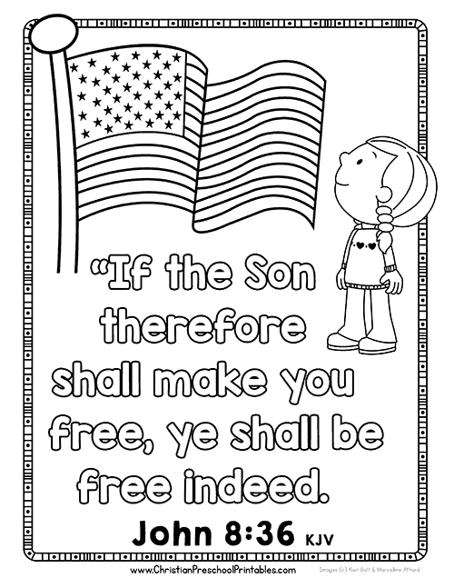 Fourth of july bible printables