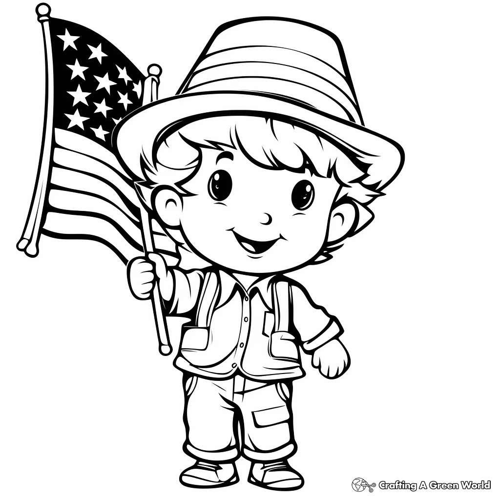 American flag coloring pages