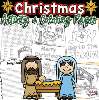 Religious christmas coloring pages activities by kiddie concepts