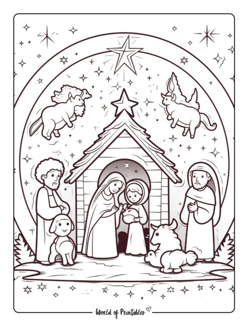 Christmas coloring pages for kids adults