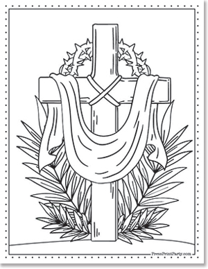 Free religious coloring pages for easter holy week