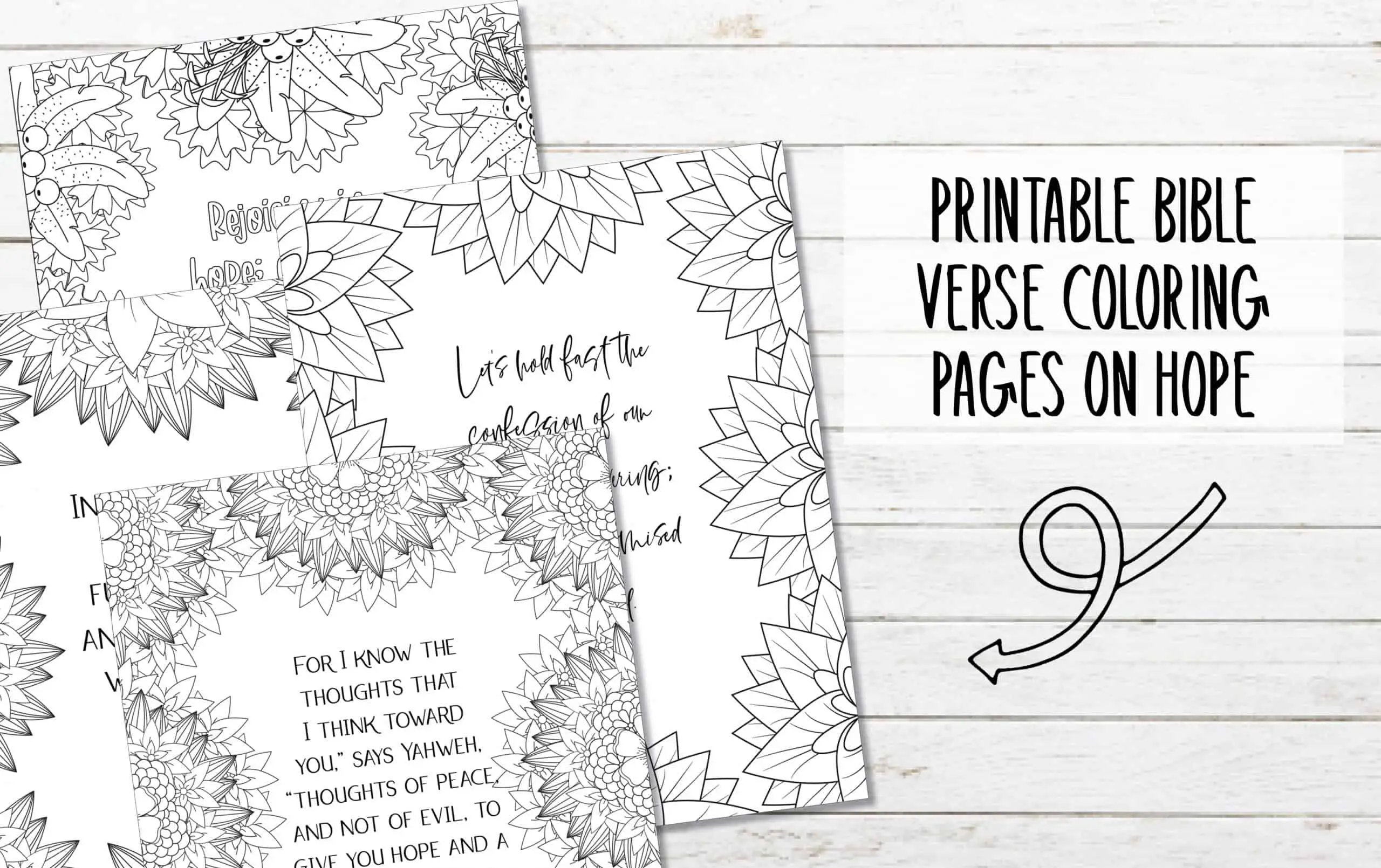 Printable bible verse coloring pages on hope