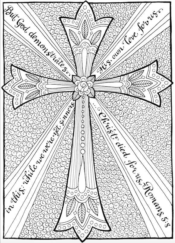 Free christian coloring pages for adults