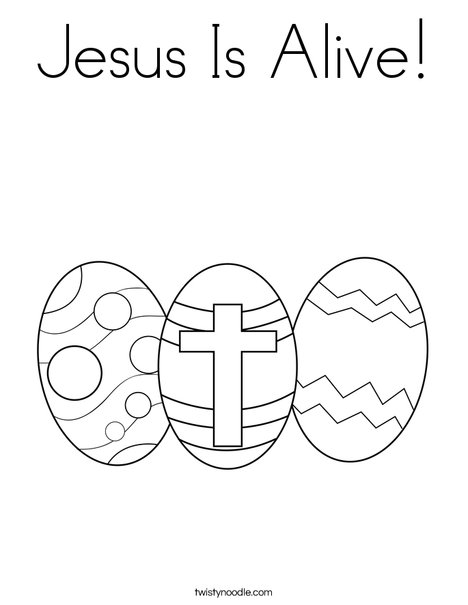 Jesus is alive coloring page