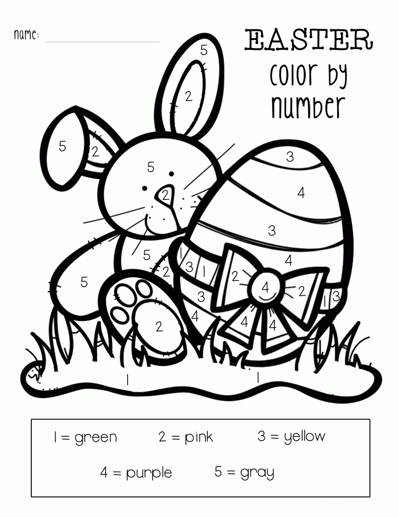 Easter color by numbers