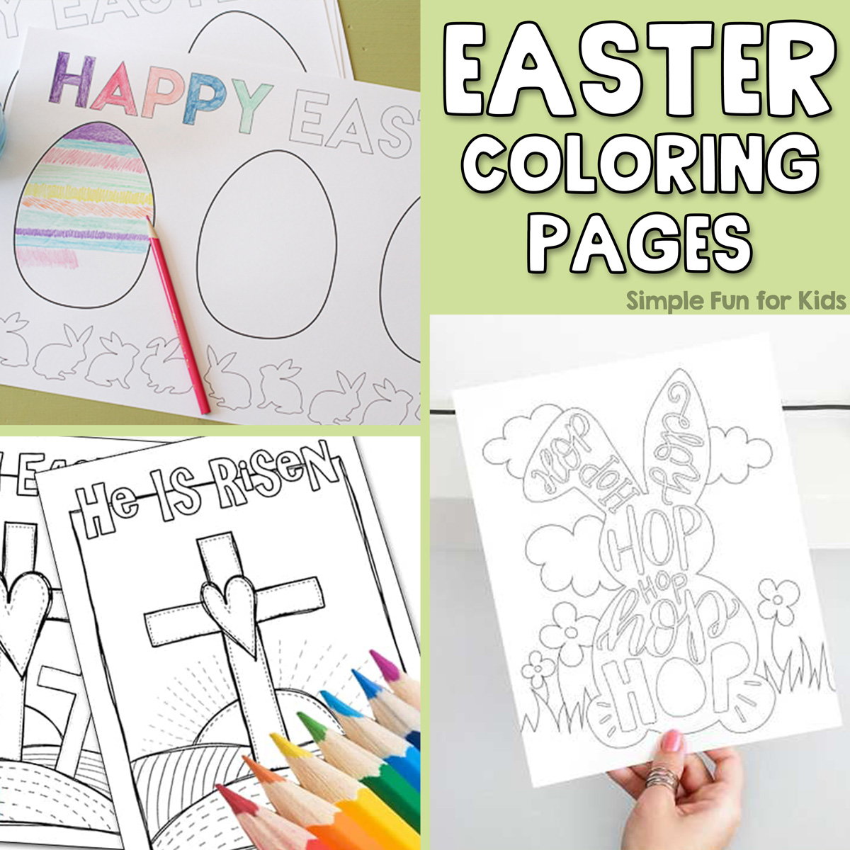 Free printable easter coloring pages for kids and adults