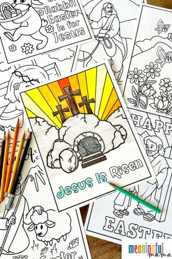 Free christian easter coloring pages for kids