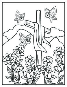 Free religious easter coloring pages printables