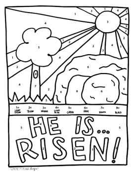 Religious easter coloring page by namely original designs tpt