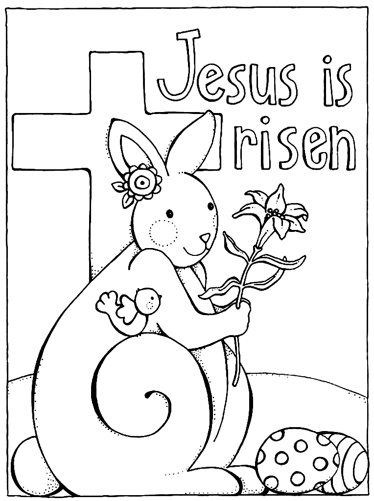 Religious easter coloring pages printable for free download