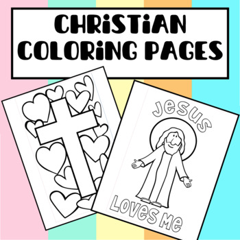 Religious easter coloring pages tpt