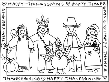 Thanksgiving coloring pages by jannysue tpt