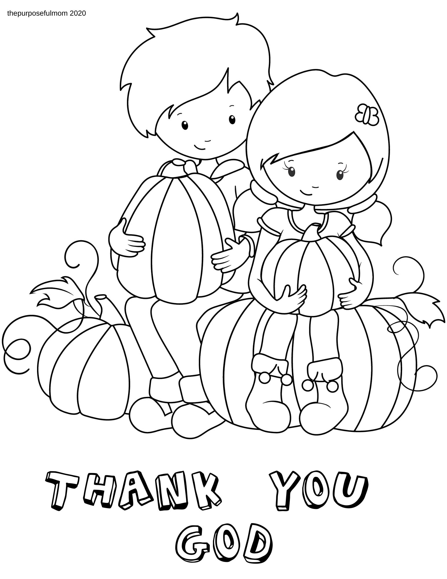 Free printable thank you god coloring pages for kids