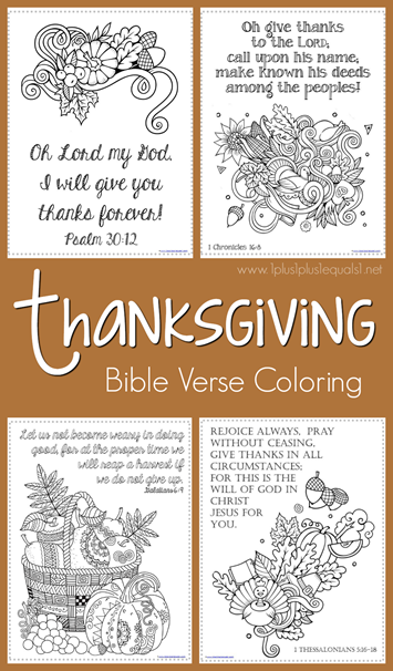 Thanksgiving bible verse coloring pages