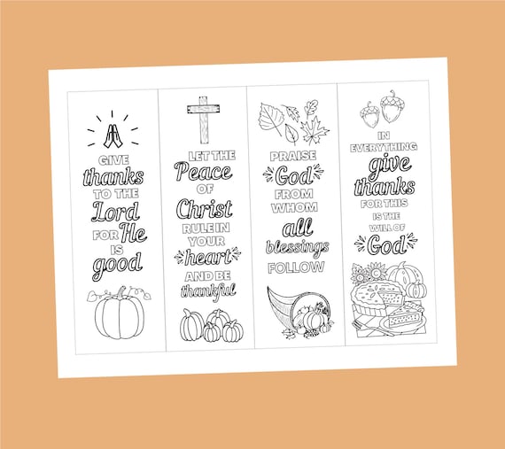 Thanksgiving coloring pages kids scripture printable bookmarks church sunday school fall resources homeschool christian catholic education