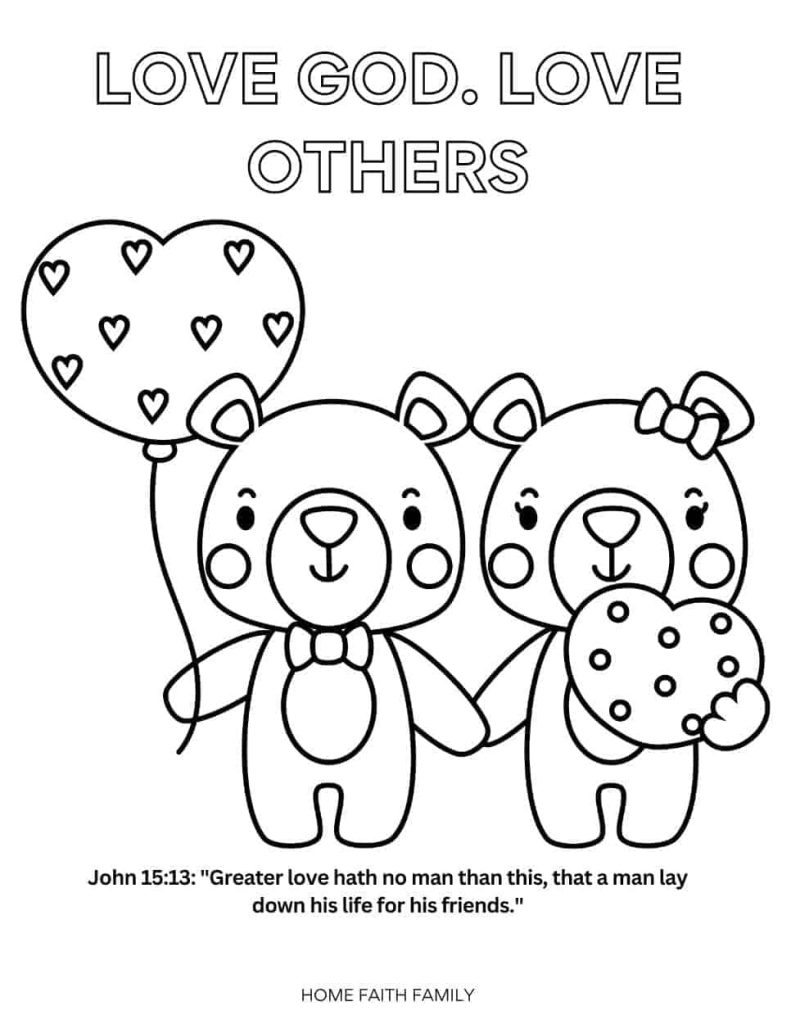 Free christian valentines day coloring pages for kids