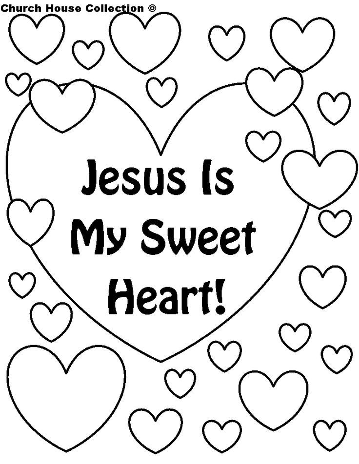 Jesus is my sweet heart coloring page for sunday school or childrens church sunday school coloring pages sunday school valentines valentines school