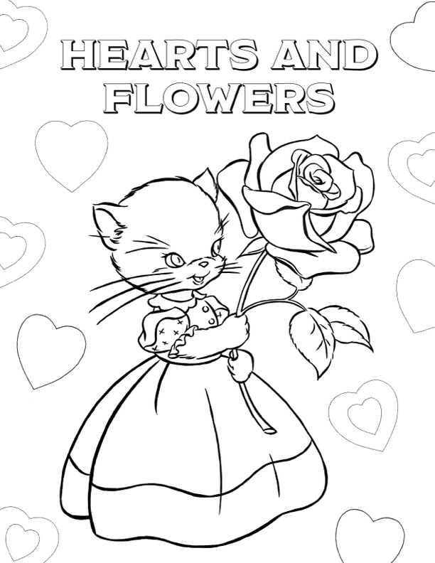 Valentine coloring pages