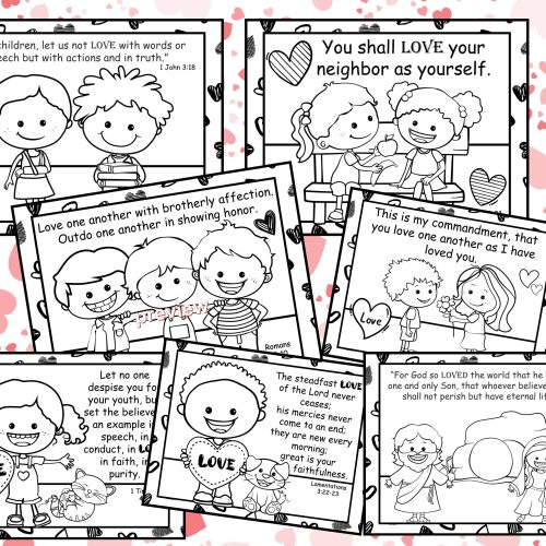 Christian valentine coloring pages with bible verses made by teachers