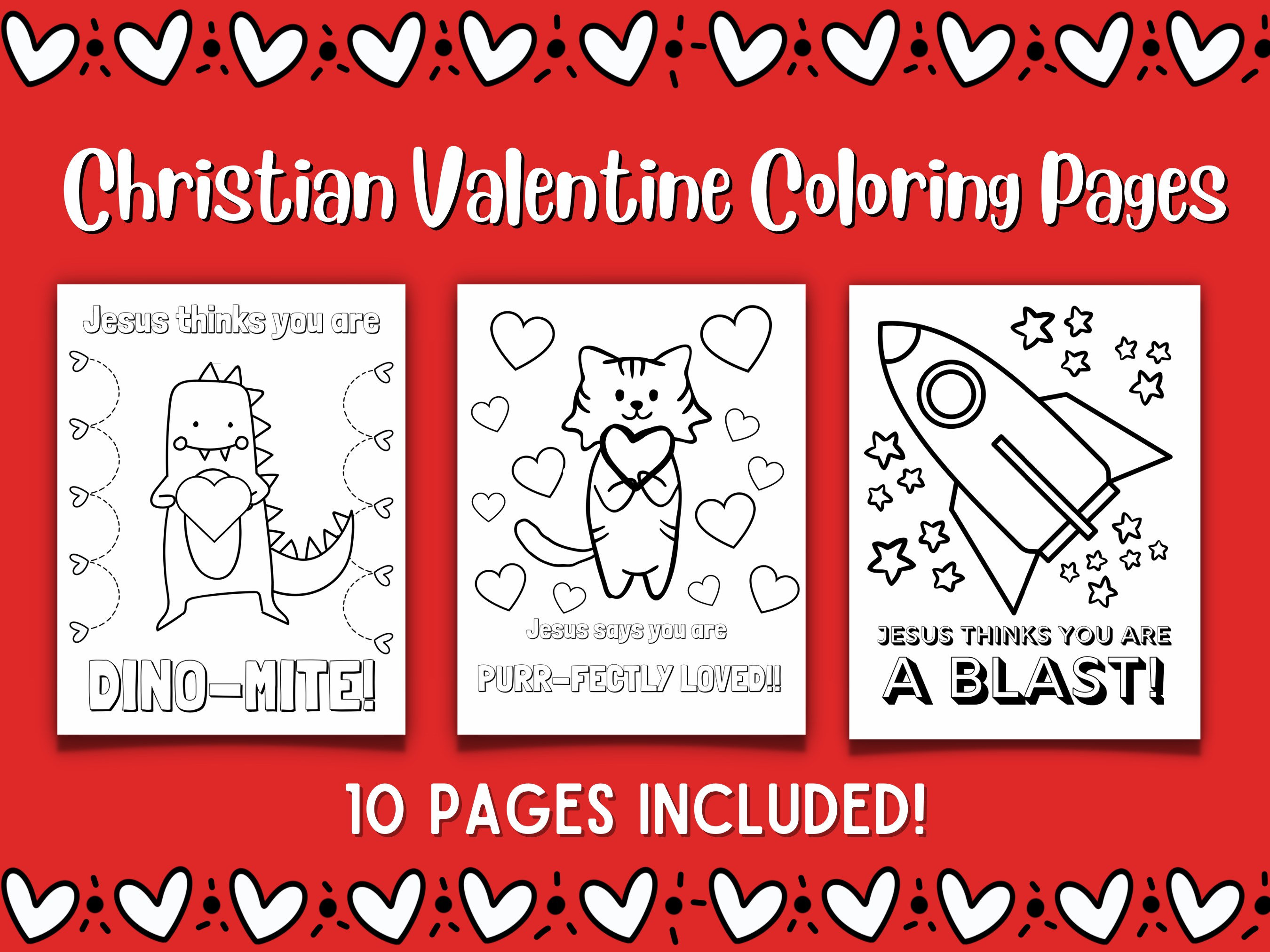 Valentines day faith jesus coloring pages kids valentines day