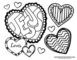 Creative and meaningful christian valentine coloring pages