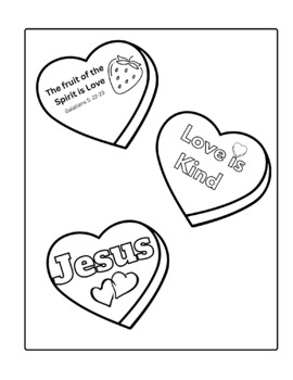 Christian valentines day bible coloring activity hearts by lydia almeida