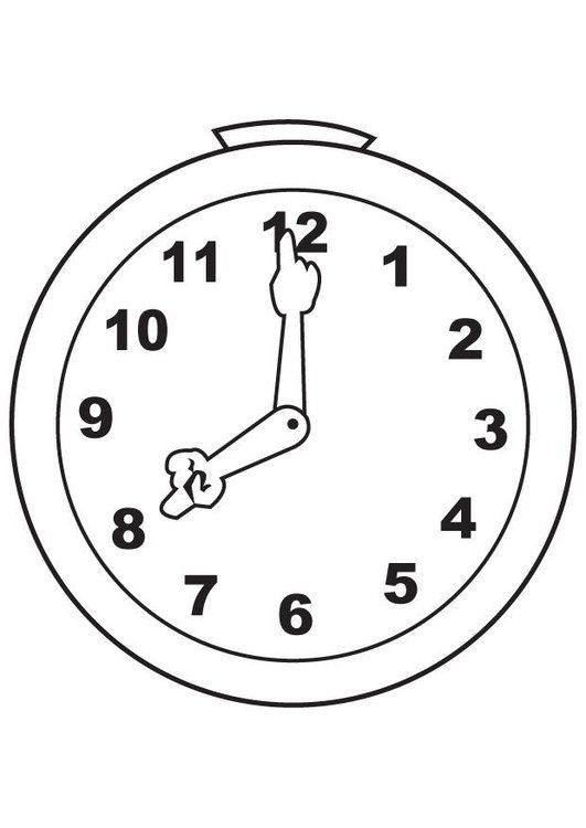 Dibujo para colorear reloj ilustraciãn