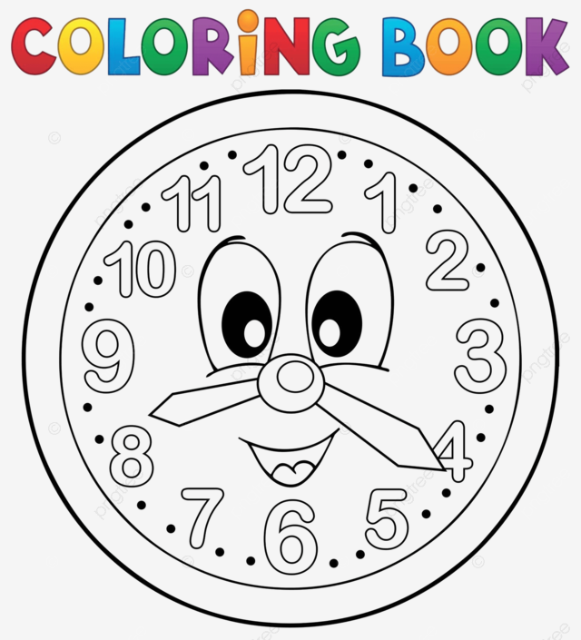 Dibujo de libro para colorear reloj tema mecãnico hora nãºmero vector png dibujos dibujo de libro dibujo de bloqueo dibujo de anillo png y vector para dcargar gratis