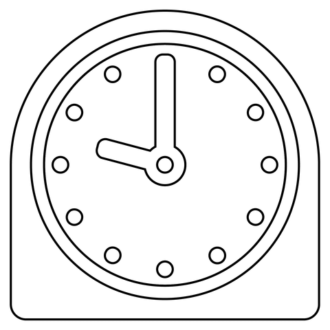 Dibujo de emoji reloj temporizador para colorear dibujos para colorear imprimir gratis