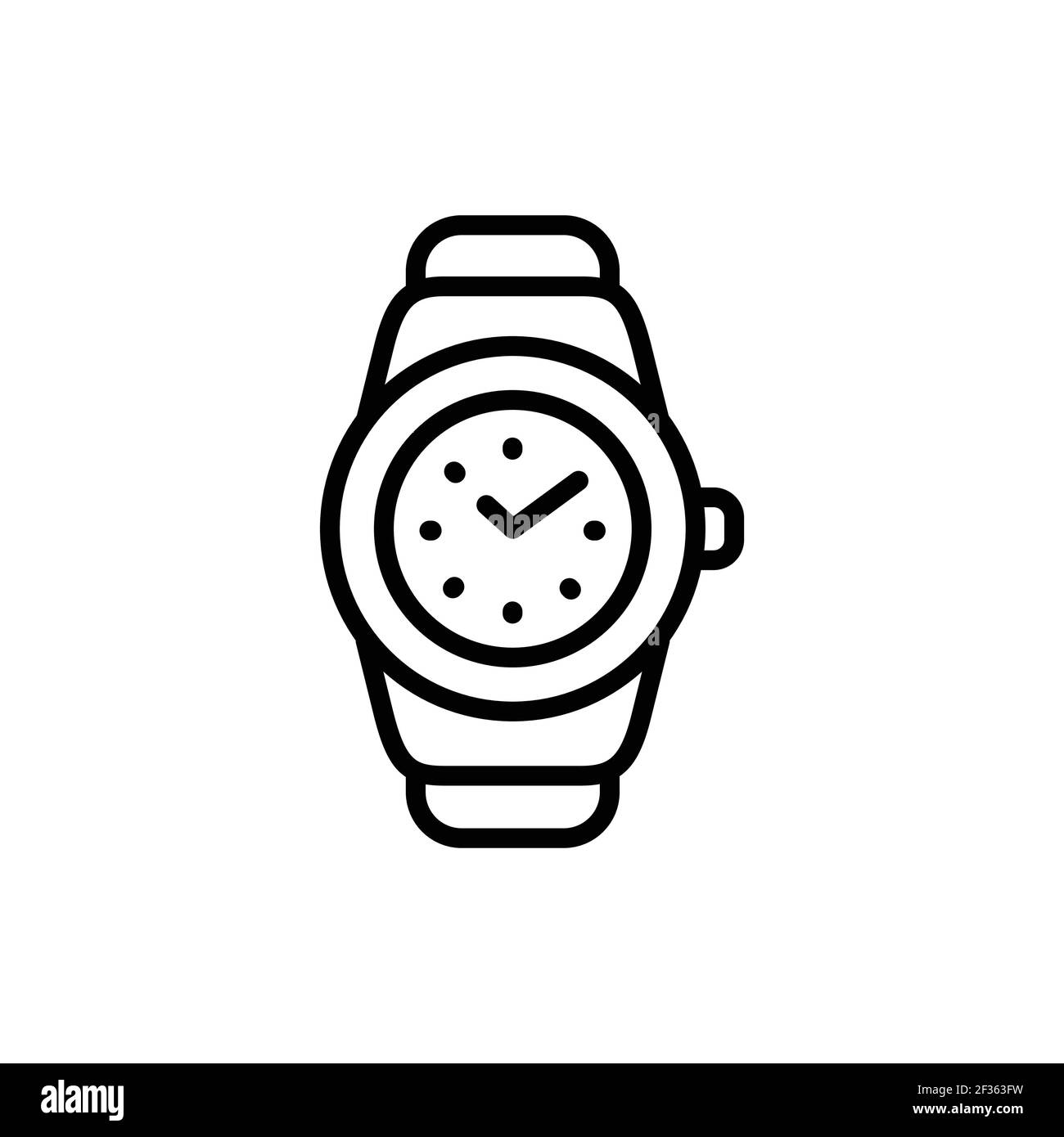 Icono de lãnea de reloj de pulsera elemento vectorial aislado imagen vector de stock