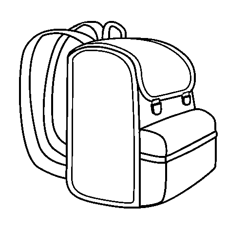 Dibujo de mochila para colorear