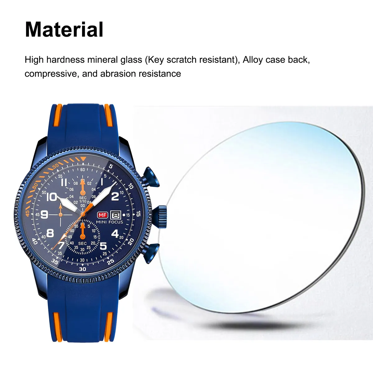 Mens watch reloj de hombre sports style silicone rubber watches chronograph new