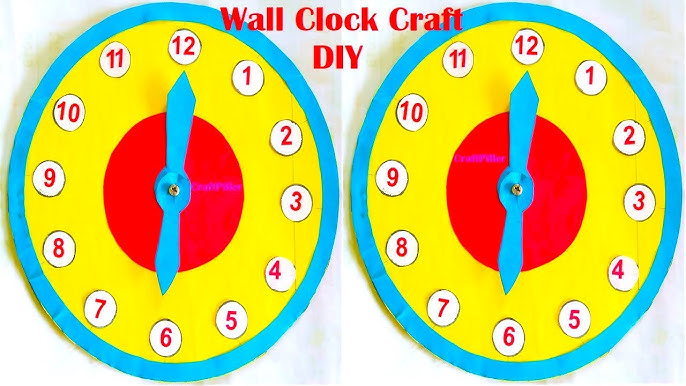 Wall clock craft odel for school project using cardboard and best out of waste ideas