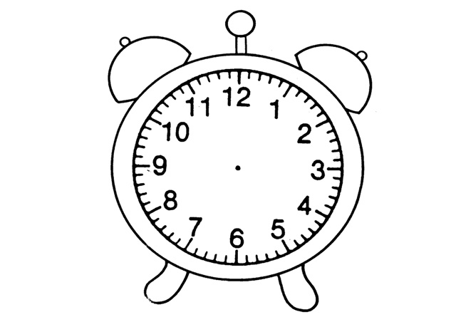 Clock coloring pages