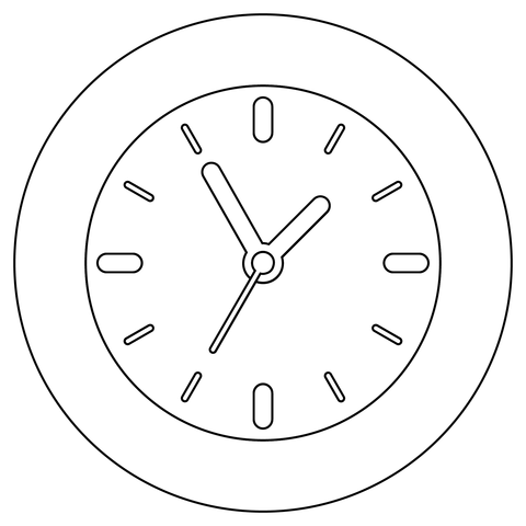 Dibujo de reloj de pared para colorear dibujos para colorear imprimir gratis