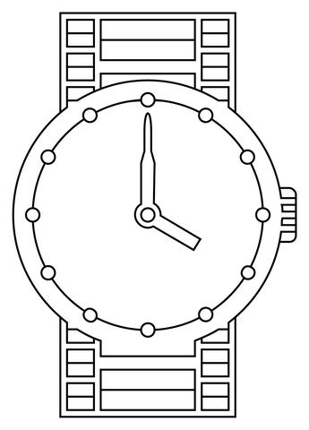 Dibujo de reloj de pulsera para colorear dibujos para colorear imprimir gratis