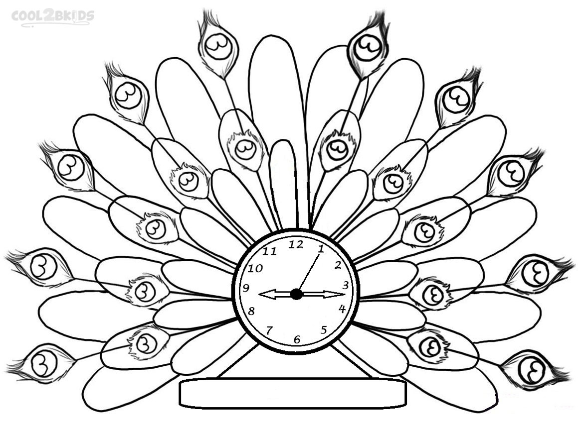 Dibujos de reloj para colorear