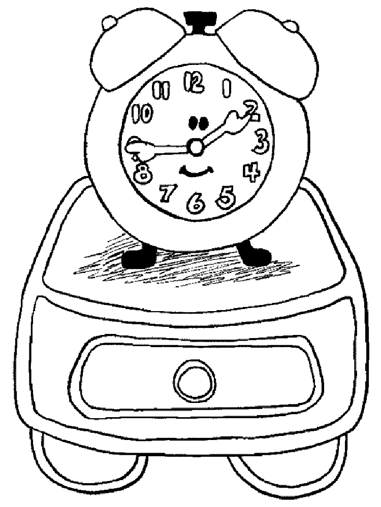 Clock coloring pages printable for free download